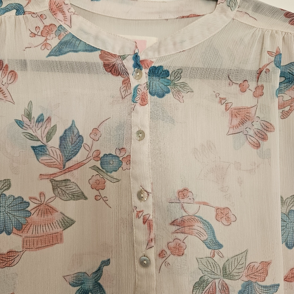 Quicksilver Floral Sheer Blouse - Picture 7 of 7